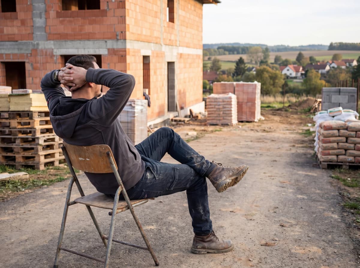 Přes nás — dodávka na stavbu